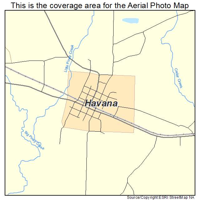 Havana, AR location map 