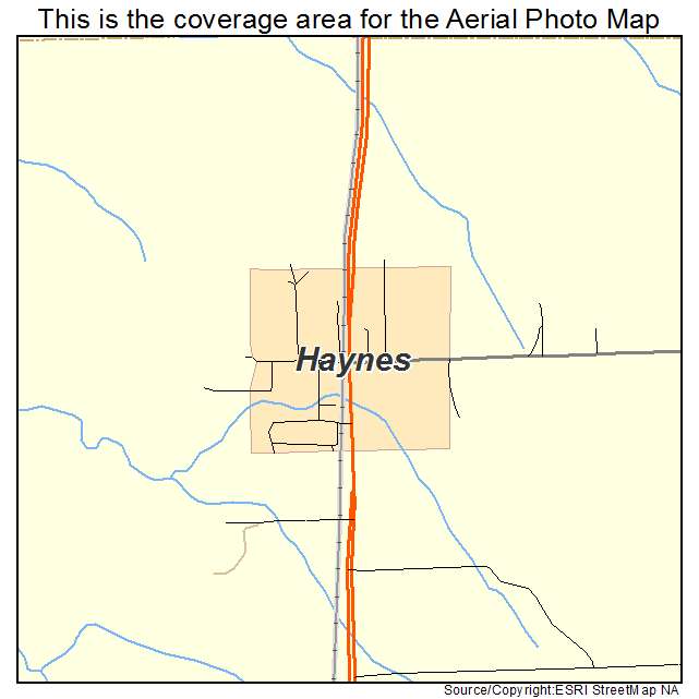 Haynes, AR location map 