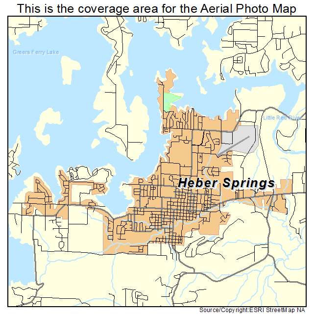 Heber Springs, AR location map 