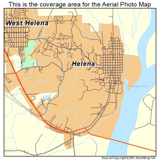 Helena, AR location map 