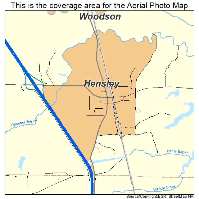 Hensley, AR location map 