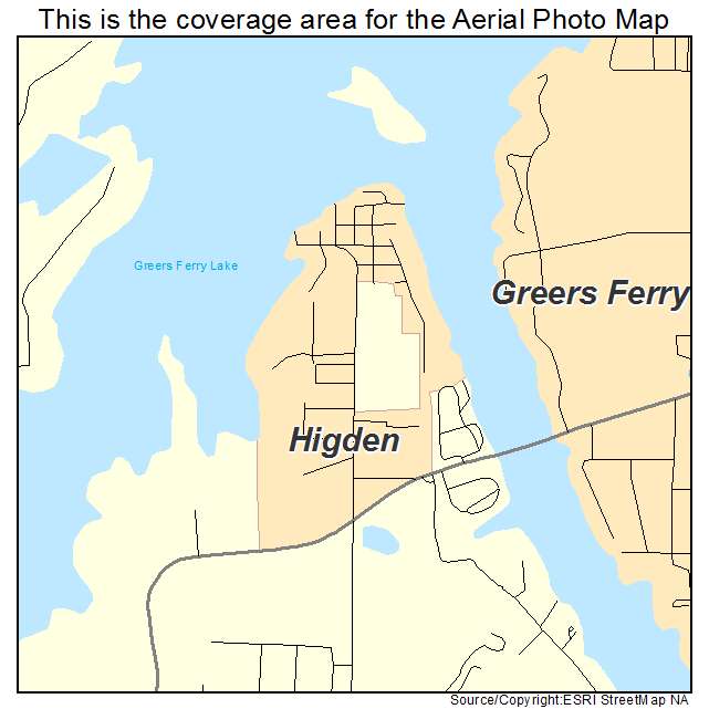 Higden, AR location map 