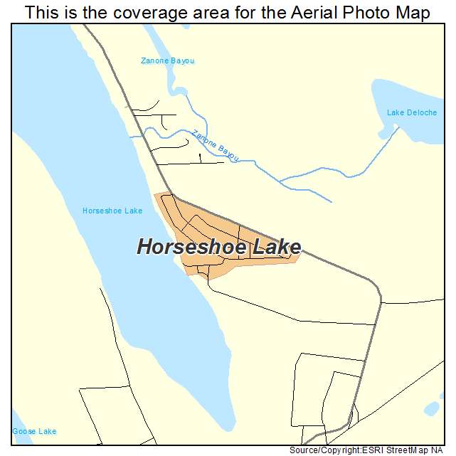 Horseshoe Lake, AR location map 
