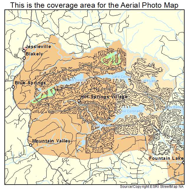 Hot Springs Village, AR location map 