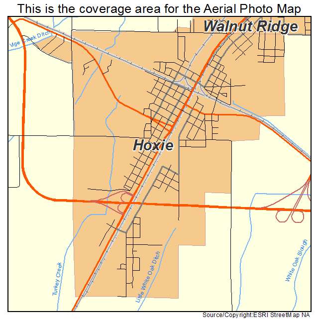 Hoxie, AR location map 