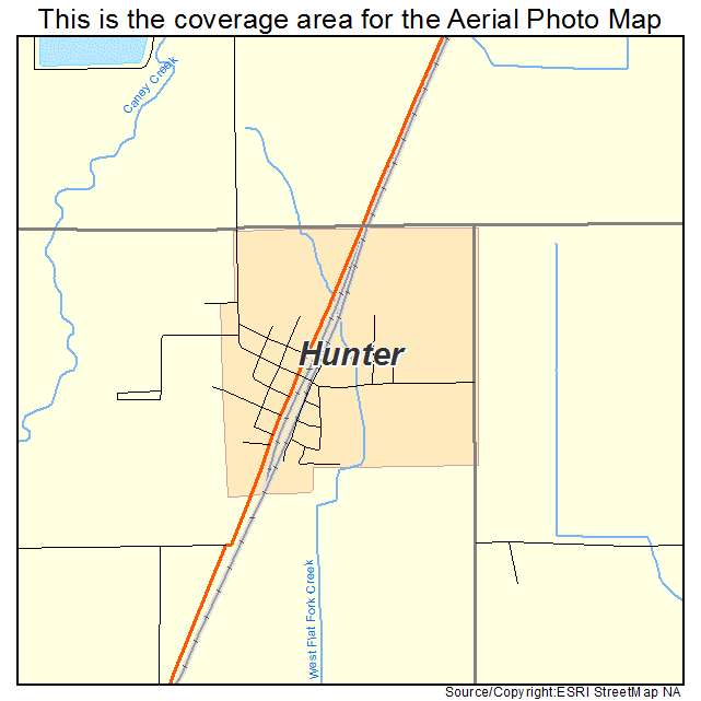 Hunter, AR location map 