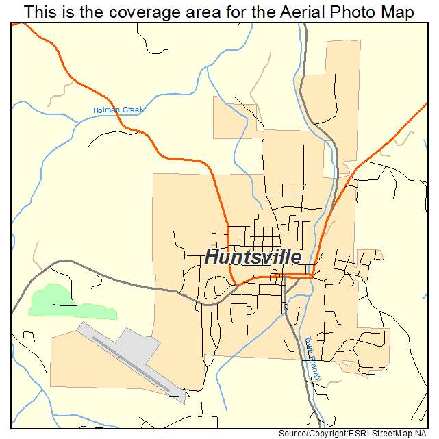Huntsville, AR location map 