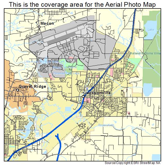 Jacksonville, AR location map 