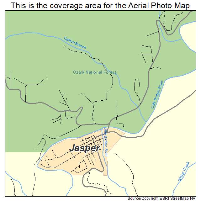 Jasper, AR location map 