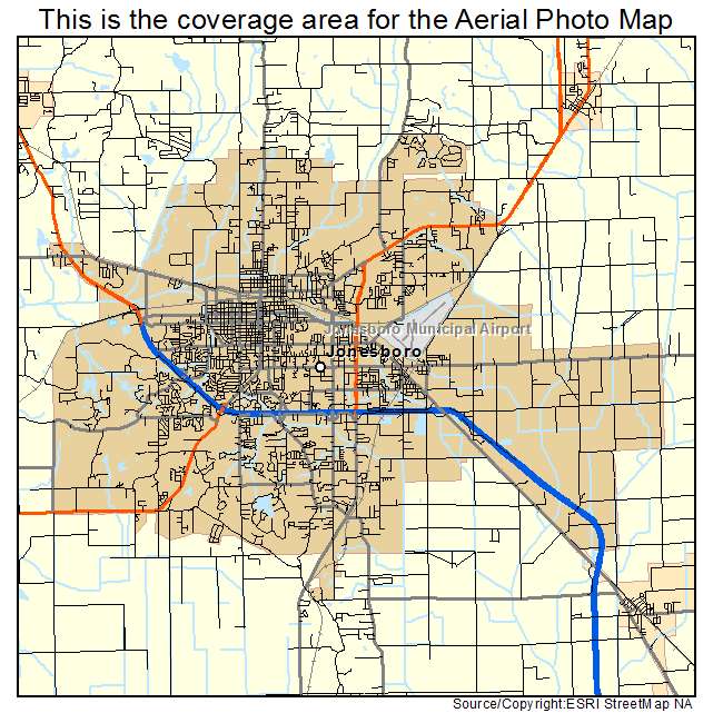 Jonesboro, AR location map 