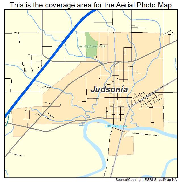 Judsonia, AR location map 