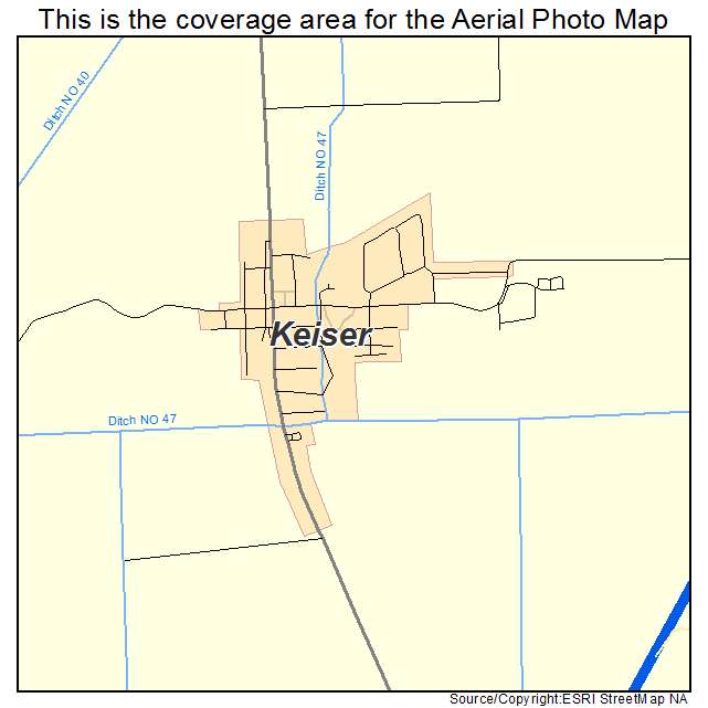 Keiser, AR location map 