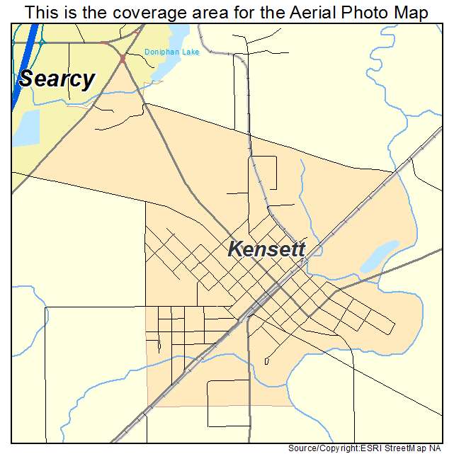 Kensett, AR location map 
