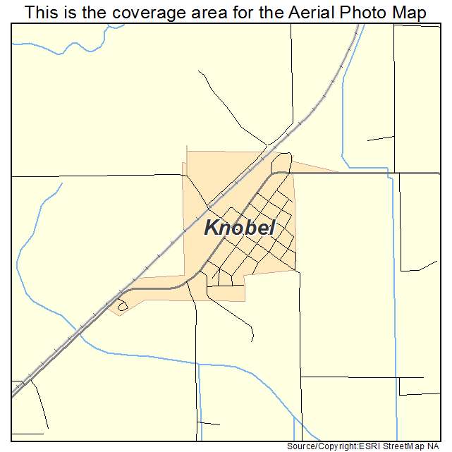 Knobel, AR location map 