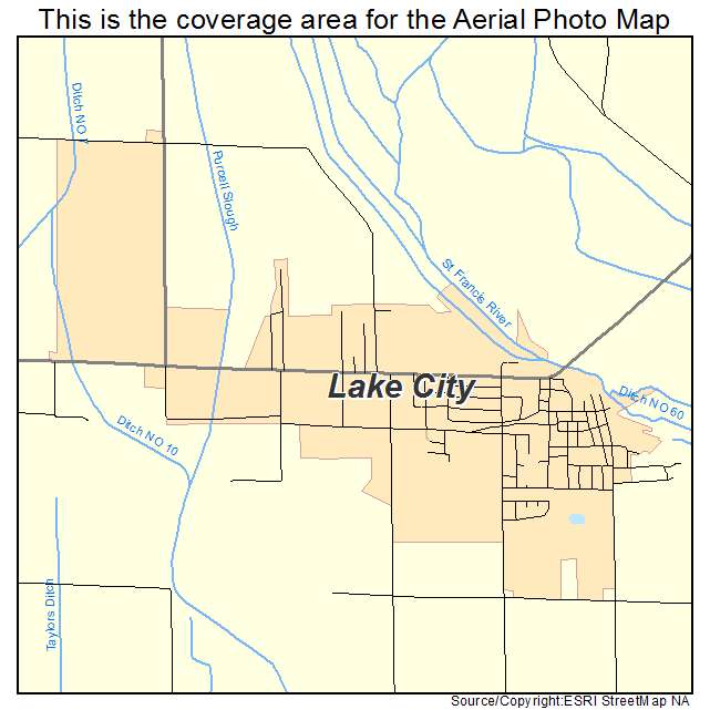 Lake City, AR location map 