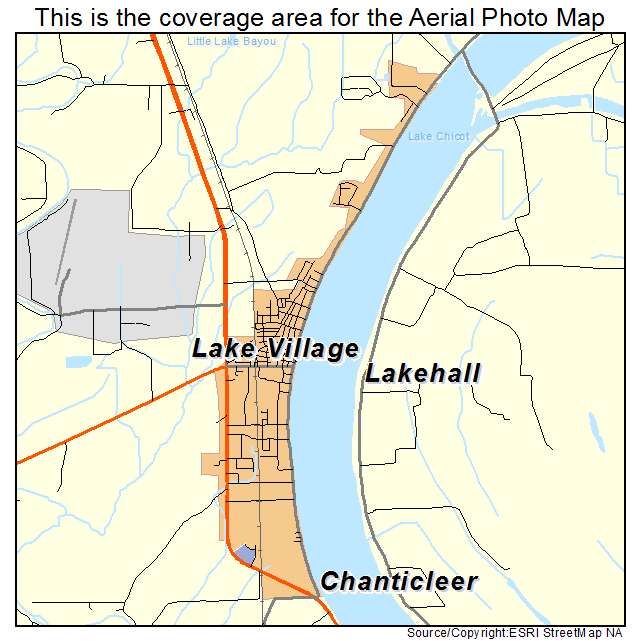 Lake Village, AR location map 