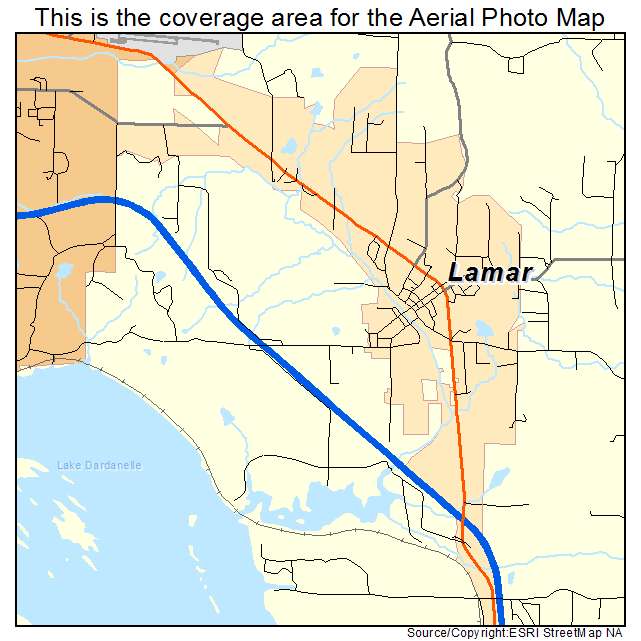 Lamar, AR location map 