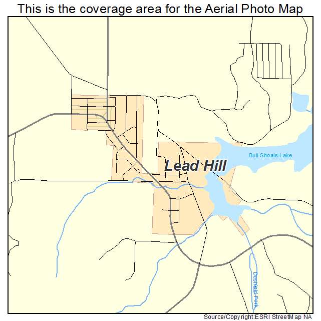 Lead Hill, AR location map 