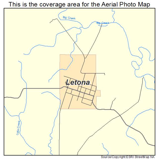 Letona, AR location map 