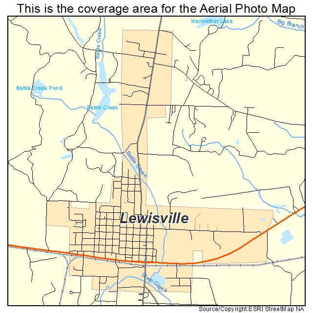 Lewisville, AR location map 