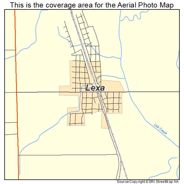 Lexa, AR location map 