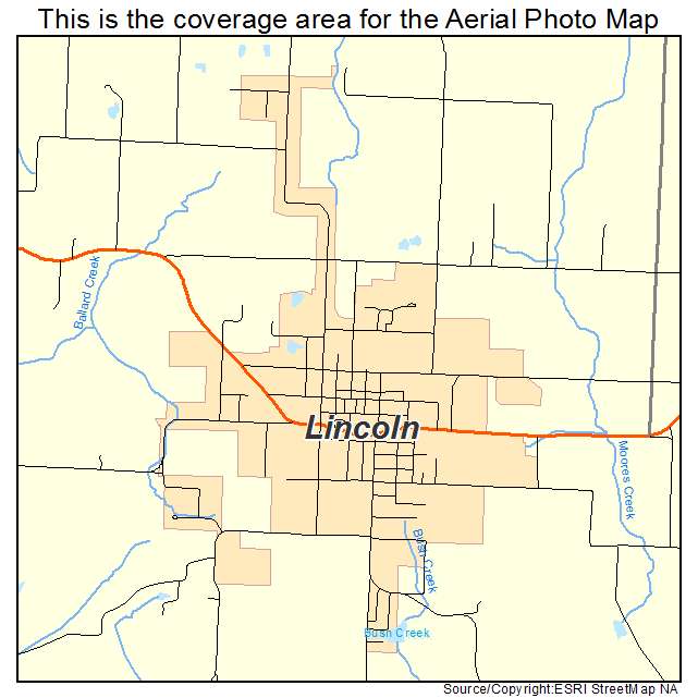 Lincoln, AR location map 