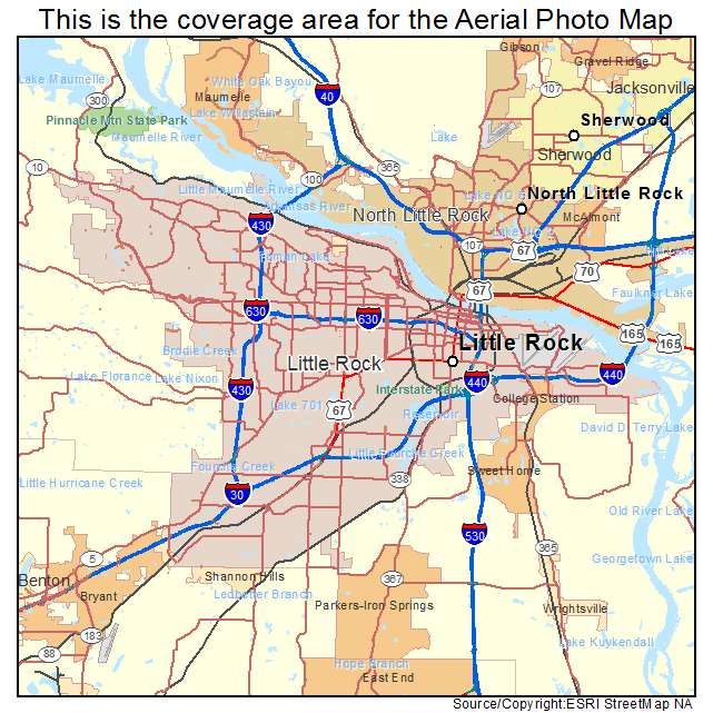 Little Rock, AR location map 