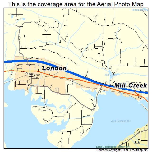 London, AR location map 