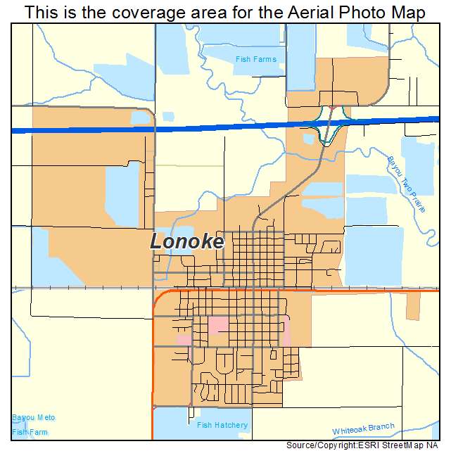 Lonoke, AR location map 