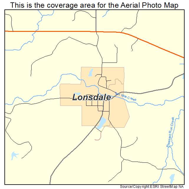 Lonsdale, AR location map 