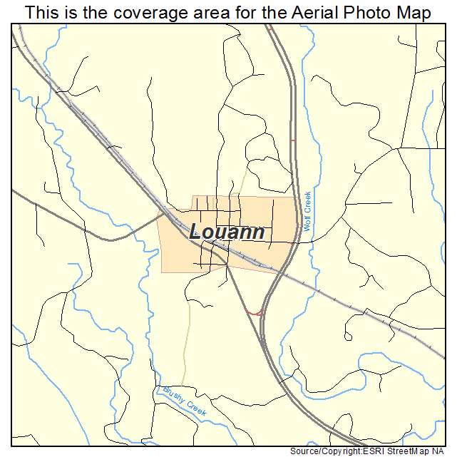 Louann, AR location map 