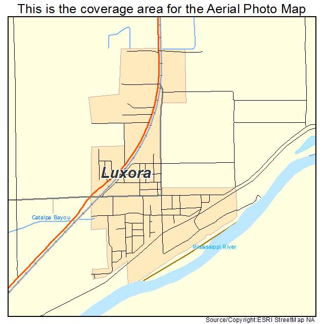 Luxora, AR location map 