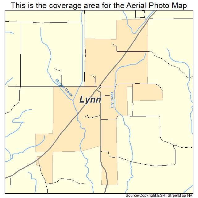 Lynn, AR location map 