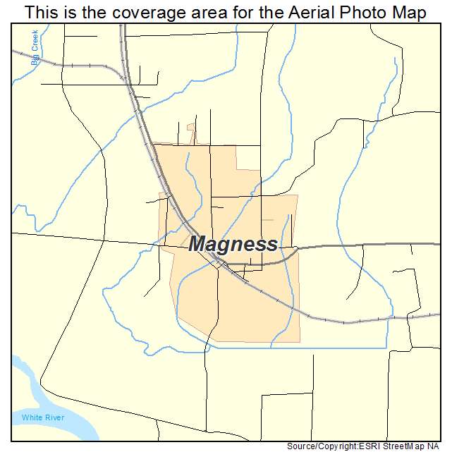 Magness, AR location map 