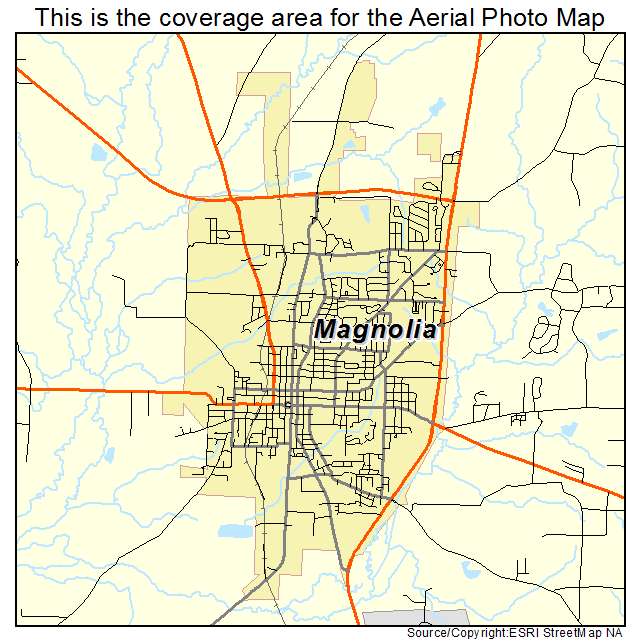 Magnolia, AR location map 