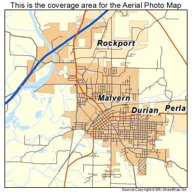 Malvern, AR location map 