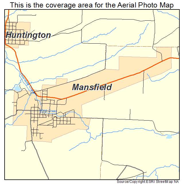Mansfield, AR location map 