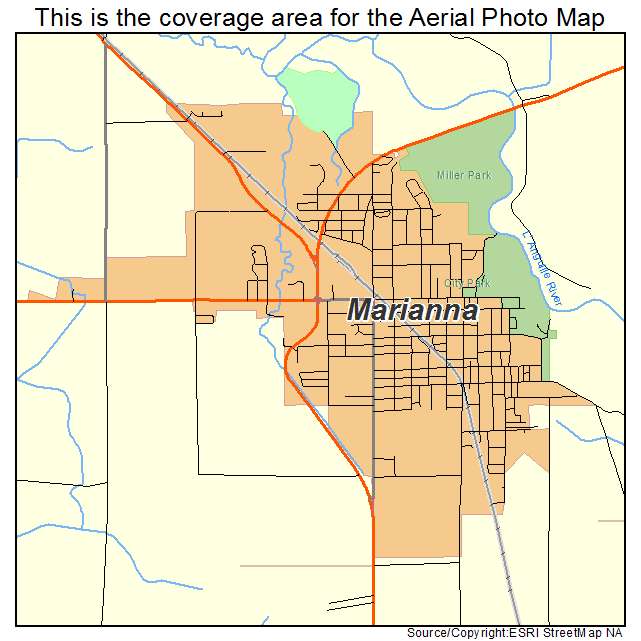 Marianna, AR location map 