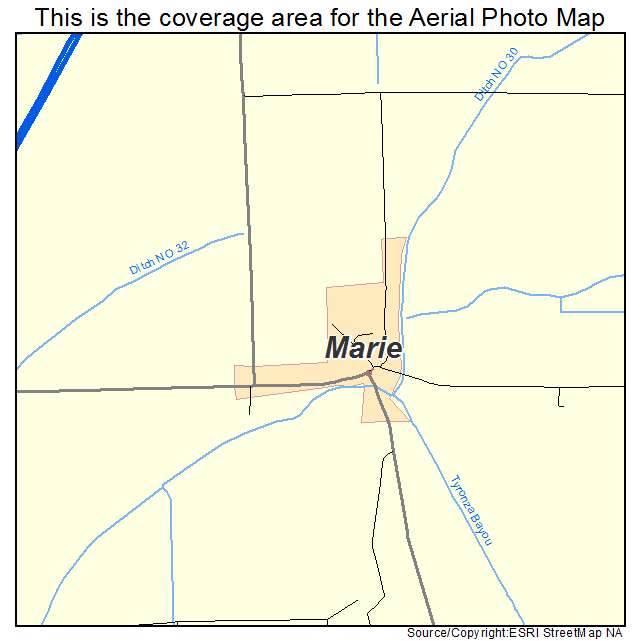 Marie, AR location map 