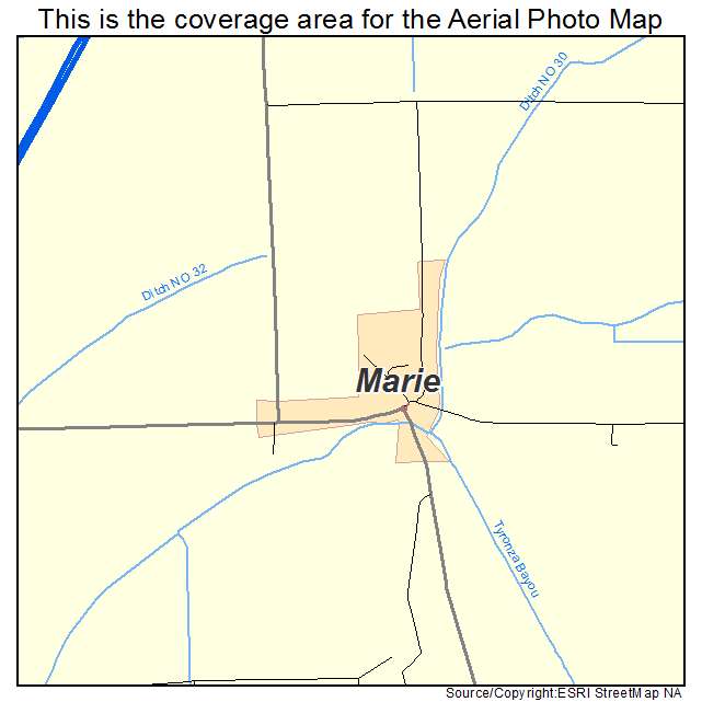 Marie, AR location map 
