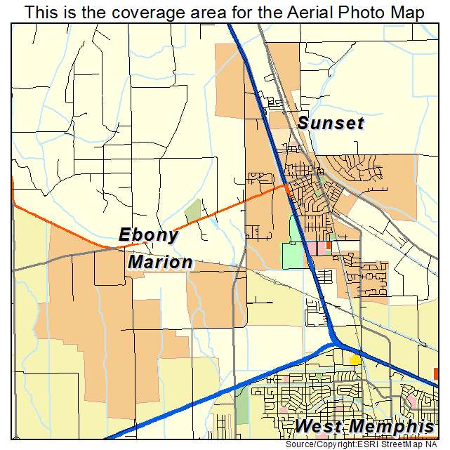 Marion, AR location map 