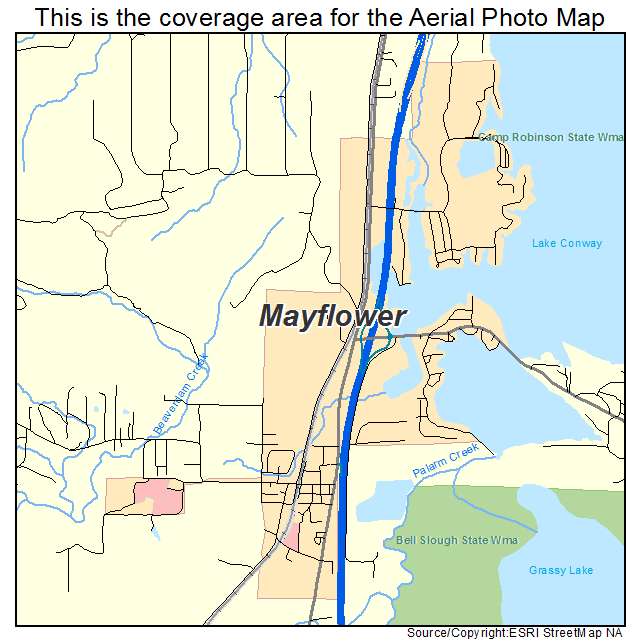 Mayflower, AR location map 