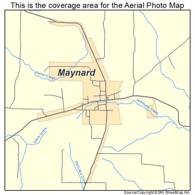 Maynard, AR location map 