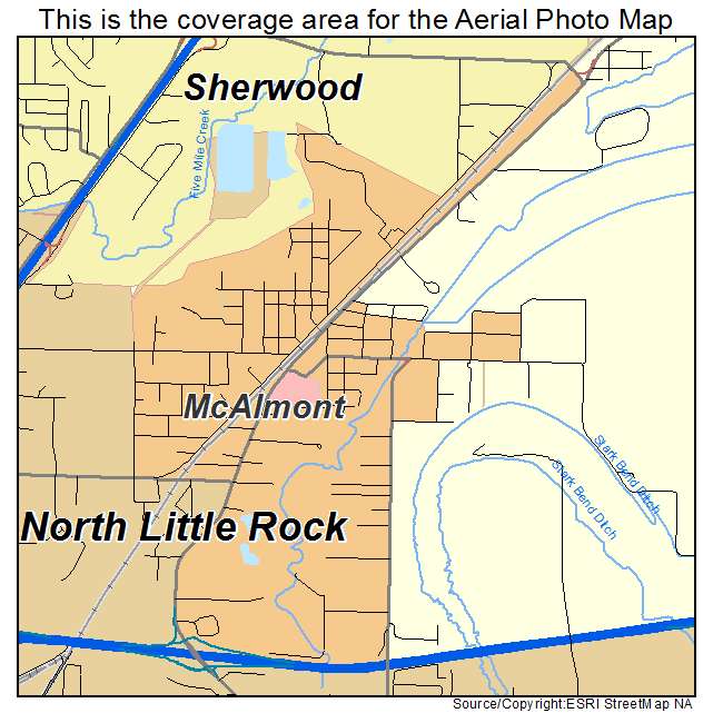 McAlmont, AR location map 
