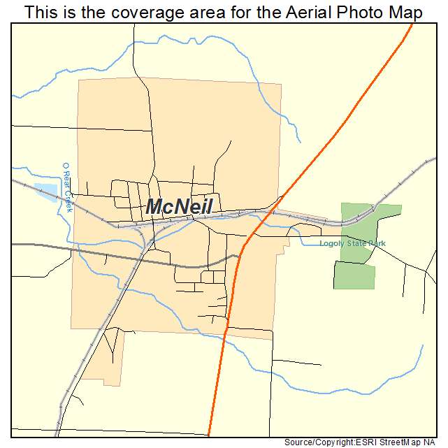 McNeil, AR location map 