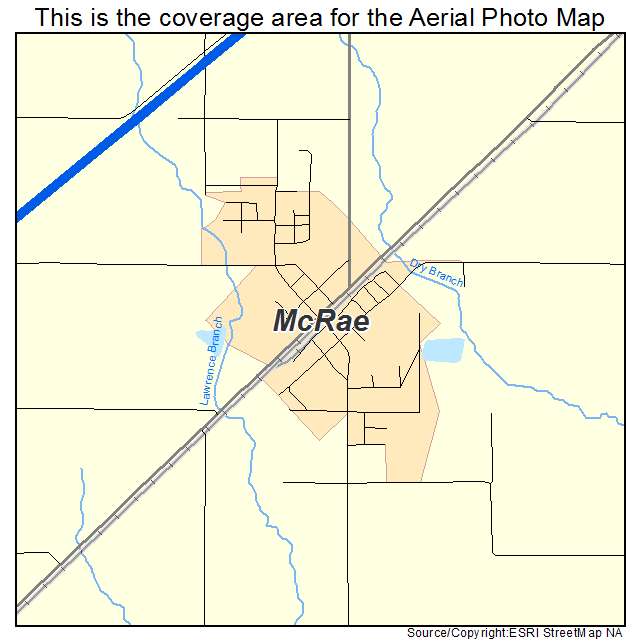 McRae, AR location map 