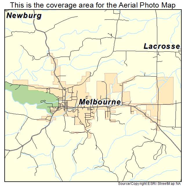 Melbourne, AR location map 