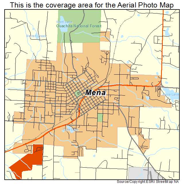 Mena, AR location map 