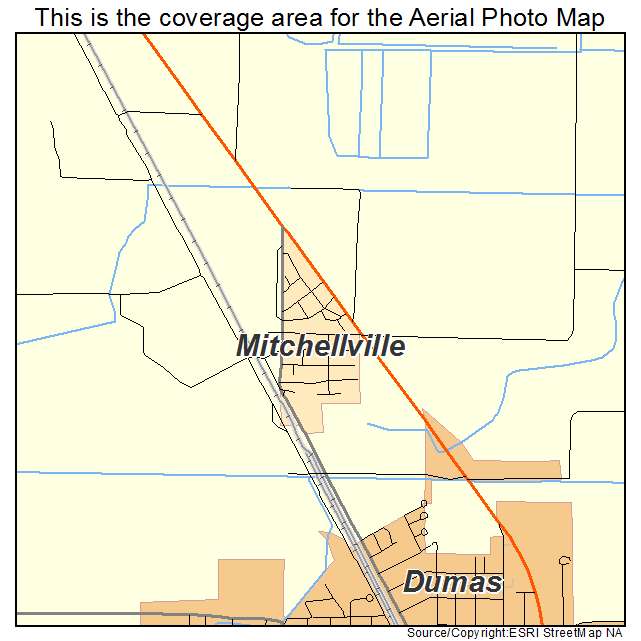 Mitchellville, AR location map 