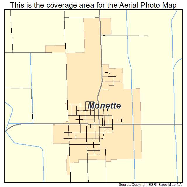 Monette, AR location map 
